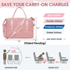 Personal Item Travel Bag, Carry On Weekender Bag for Women