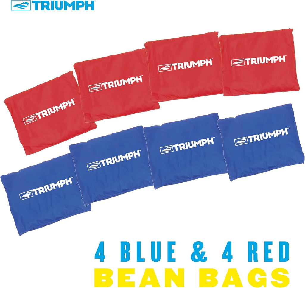 Triumph Tournament 2' x 3' Cornhole Set with 8 All-Weather Bean Bags – Durable Tailgate Game Boards for Backyard