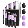 Makeup Brushes Premium Synthetic Foundation Powder Concealers Eye Shadows Makeup 18 Pcs Brush Set with 4 Pcs Makeup