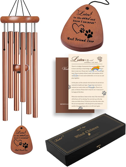 Pet Memorial Gifts for Dogs, 28" Pet Memorial Sympathy Wind Chimes