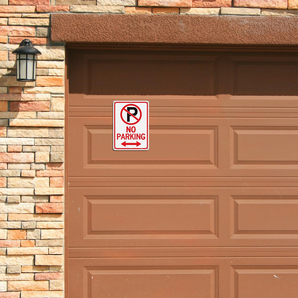 No Parking Signs - 2 Pack - 10 x 7 Inches Rust Free .040 Aluminum Reflective - UV Protected, Waterproof and Fade