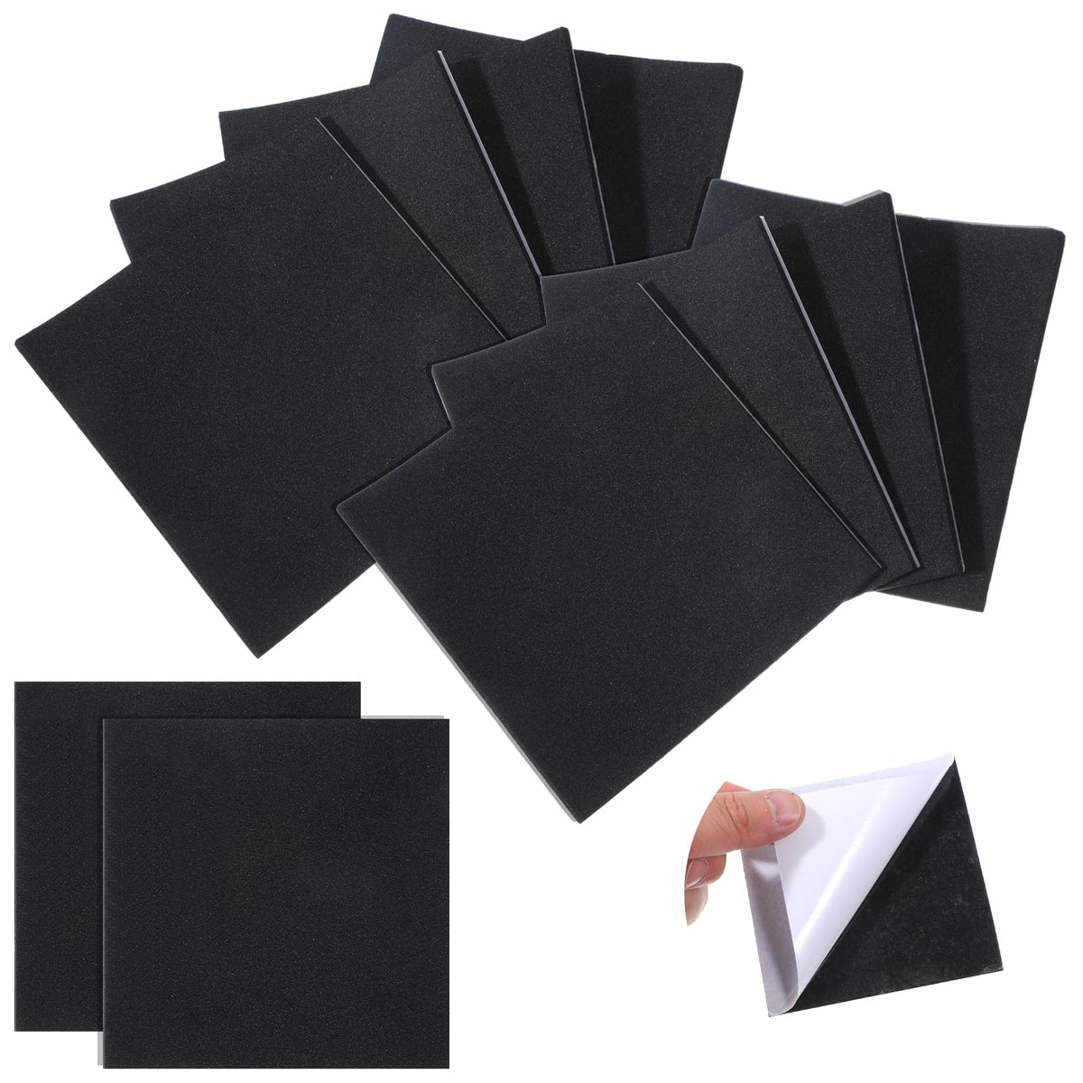 10 Pcs Adhesive Foam Padding, Thin Foam Padding 1/8" Thick