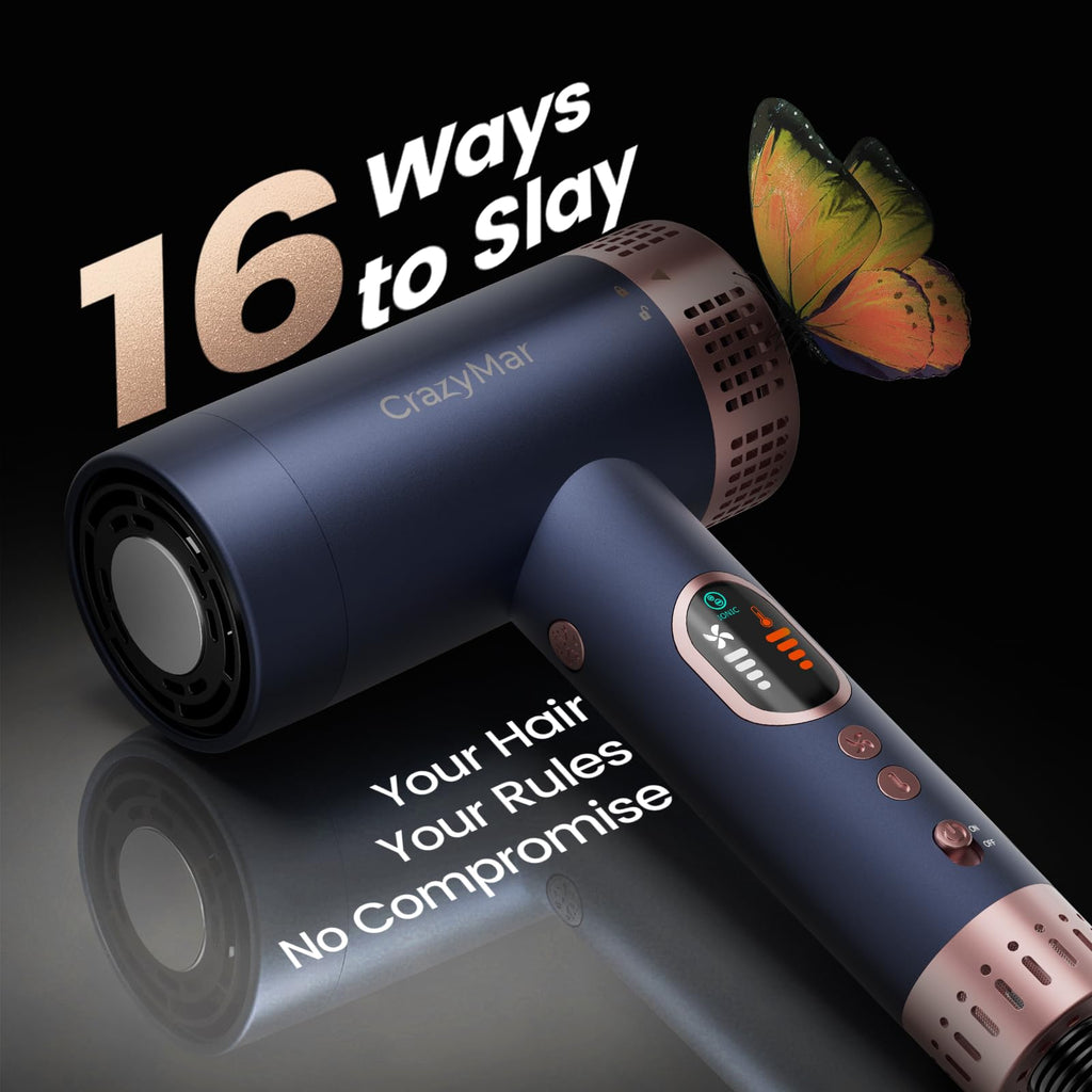 High Speed Ionic Hair Dryer with Diffuser, LED Display