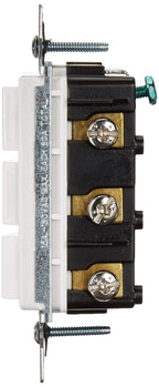 Leviton 15 Amp, 120 Volt, Decora Single-Pole, AC Combination Switch, Commercial Grade, Non-Grounded, 1755-W, White