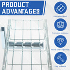 Zonon 4 Pcs 8" L Bracket for Wire Mesh Cable Tray, Wall Mount Zinc Plated