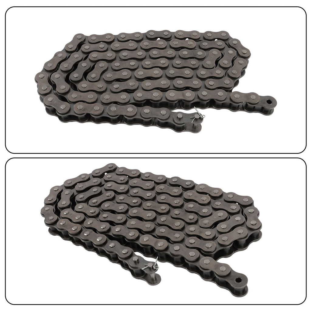 waltyotur #100 10 Feet Roller Chain with Connectors Carbon Steel Chain