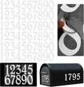 Reflective Mailbox Numbers Sticker Decal Die Cut Elegant Style Vinyl Number 2" Self Adhesive 6 Sets for Mailbox