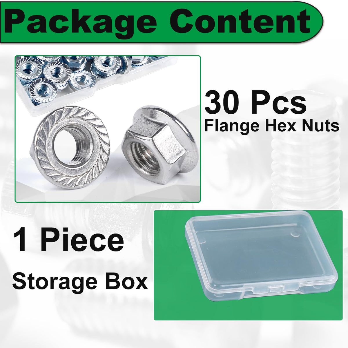1/4-20 Serrated Flange Hex Nuts for DIY Home Mechanism