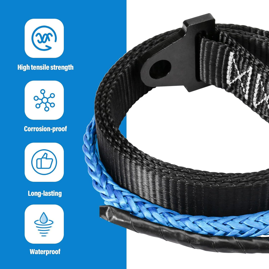 64in Plow Strap fit for ATV UTV Winch, Heavy Duty Snow Plow Lift Strap | Durable Plow Strap Use with Standard or Wide
