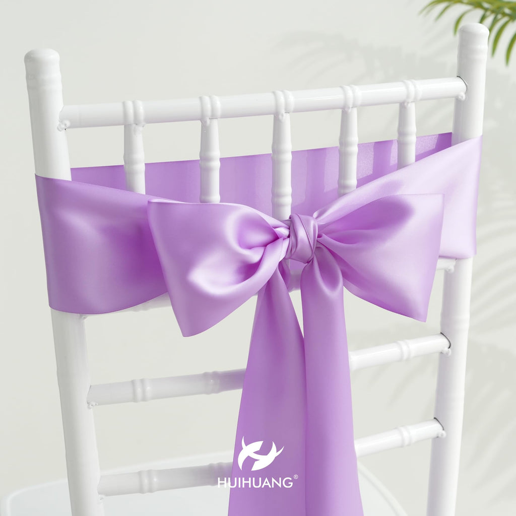 Liliac Purple Double Sided Satin Ribbon 4 inch Wide 10 Yards