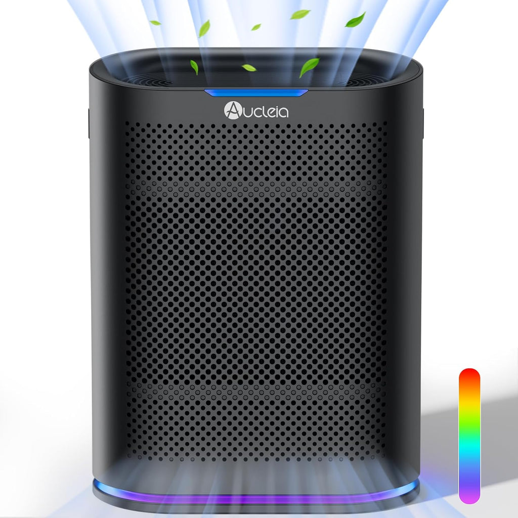 Pet Air Purifiers, Black | Covers 2,100 Ft² Large Rooms, H13 HEPA Filter, Air Quality Monitor, Auto Mode, Removes