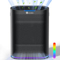 Pet Air Purifiers, Black | Covers 2,100 Ft² Large Rooms, H13 HEPA Filter, Air Quality Monitor, Auto Mode, Removes