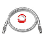TSWGTG 1/4" x 40" Stainless Air Compressor Jumper Hose with NPT Adapters