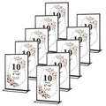 10 Pack Acrylic Sign Holders 4x6 Black Picture Frames