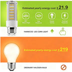 6-Pack 20W LED Corn Light Bulb - 150W Equivalent,3000LM,E26/E27 Base 5000K