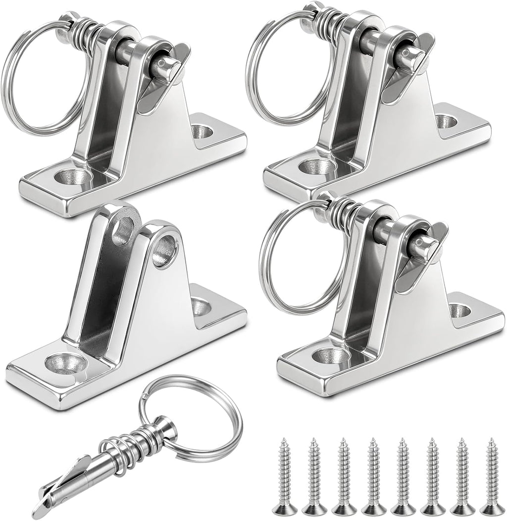 4Pack Bimini Top Brackets, 304 Stainless Steel Bimini Top Hardware