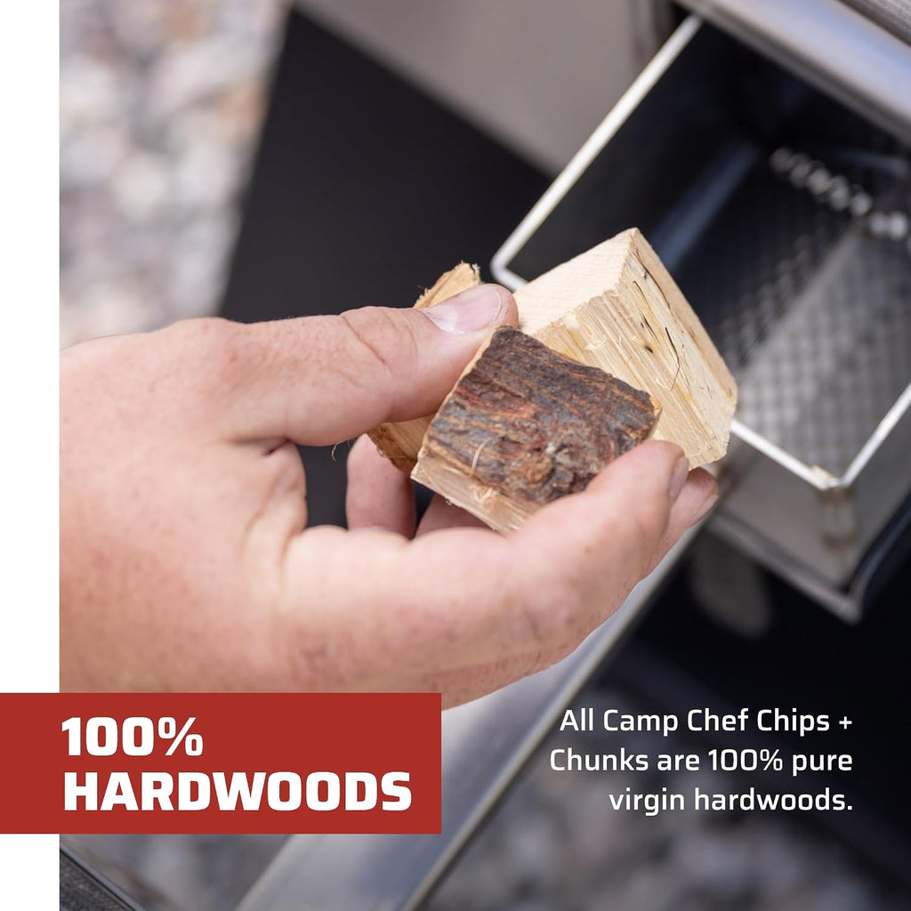Premium Hardwood Chunks - Wood Chunks for Smoking & Outdoor Grilling - Compatible with Pellet Grills, Smokers &