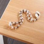 Luxury Crystal Beaded Magnetic Curtain Tieback, Gray