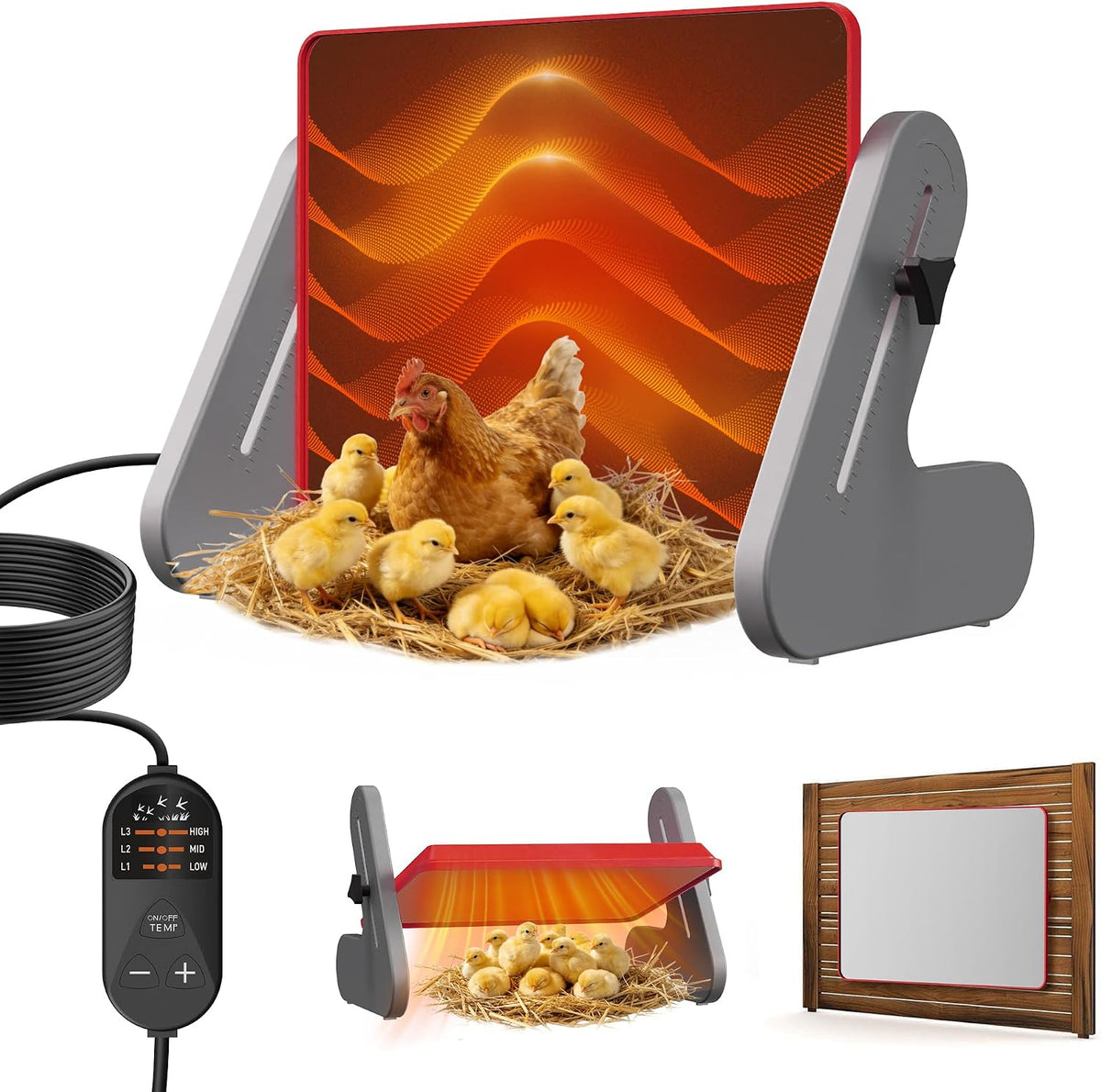 60W Chick Heat Plate, Adjustable Brooder Heater,ETL Certified