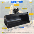 31.5"/800mm Hydralic Tilting Bucket Attachment for 1-2 Ton Mini Excavator