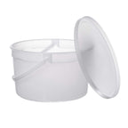 Pail with Handle, HDPE, 4 Quart, Natural, 10 Piece