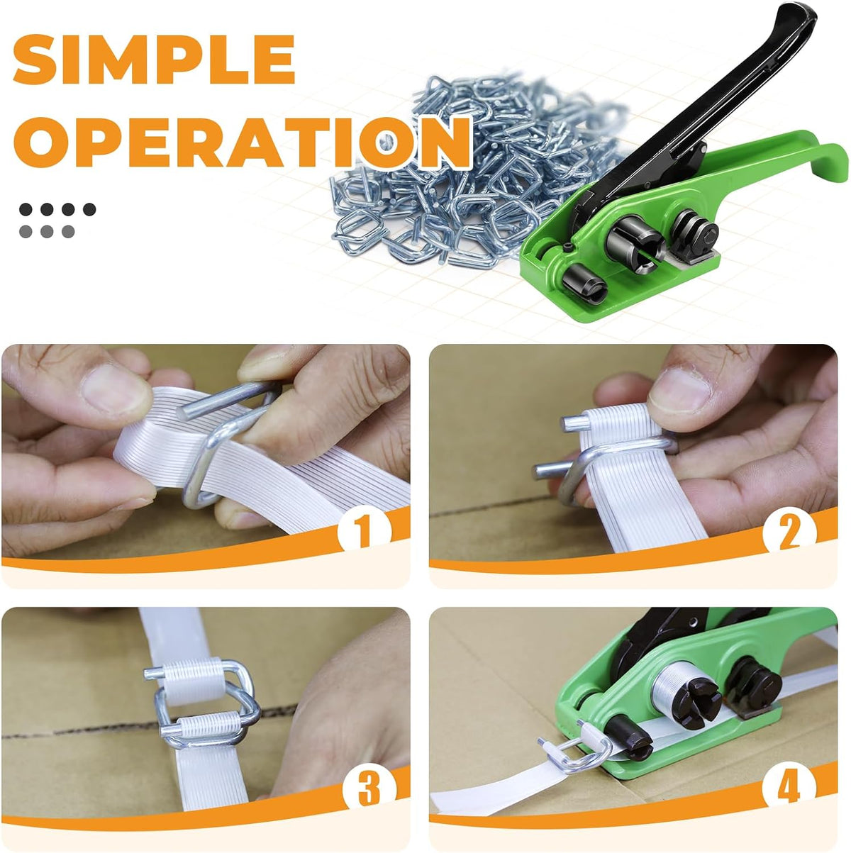 Galvanized Banding Strapping Metal Wire Buckle for Packaging Pallet Woven Composite Cord Strap Nylon Band