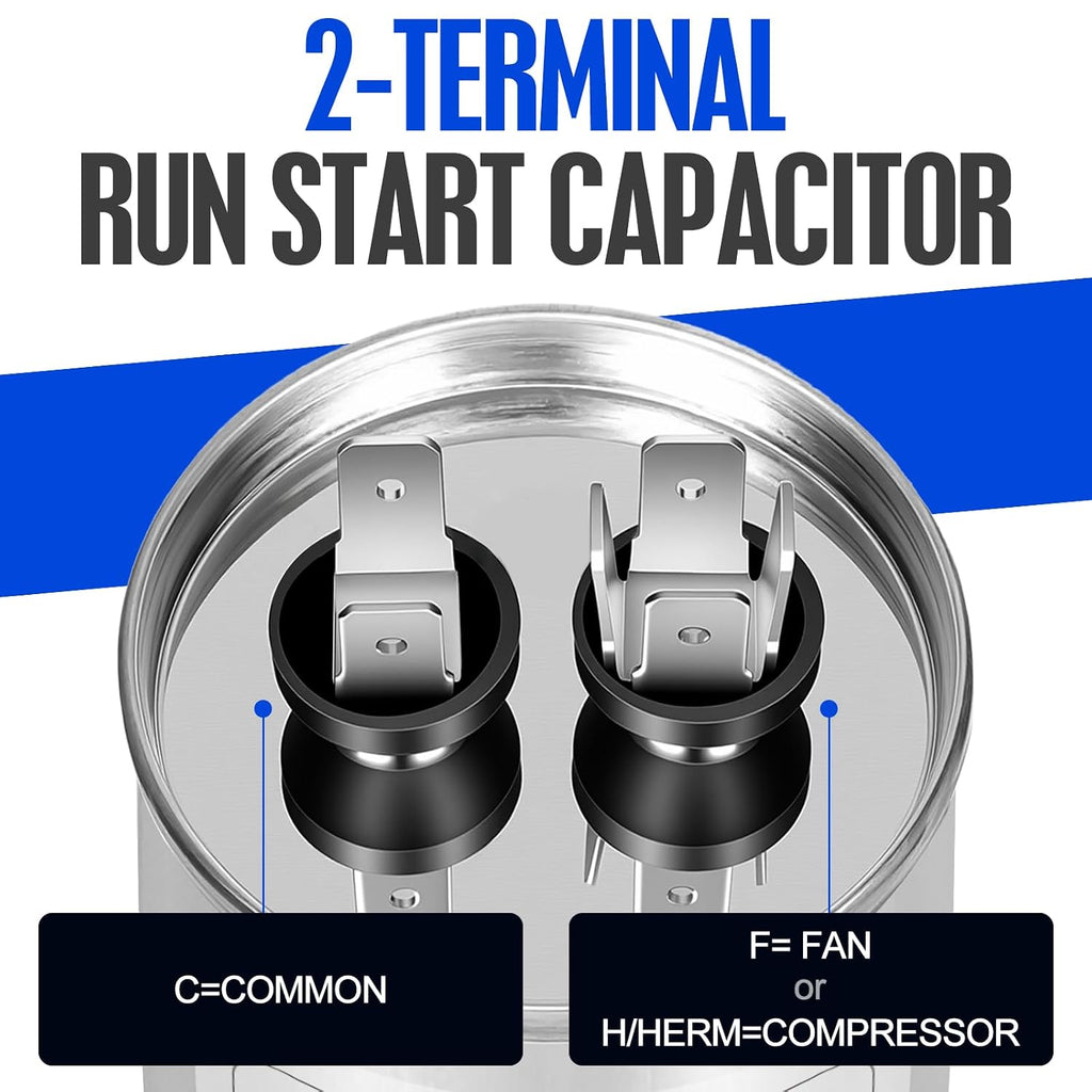 25 uF MFD ±5% 370-440VAC CBB65 Round Run Start Capacitor
