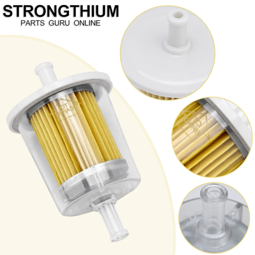 Strongthium Universal 5/16" Inline Gas Fuel Filter Clear