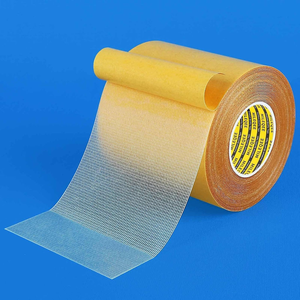 High Tack Double Sided Tape Heavy Duty Grid Mesh Stick,3.2" x 33FT