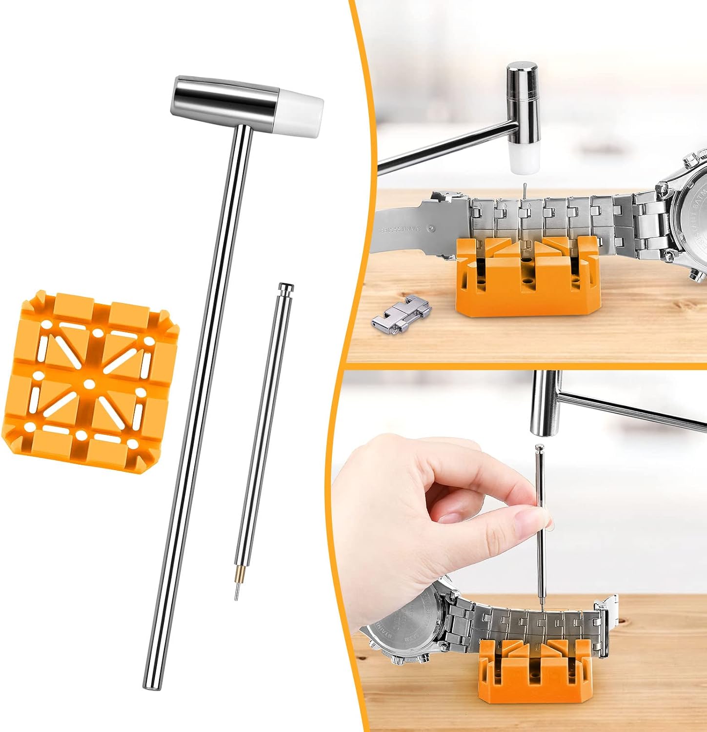 Watch Link Removal Tool, Watch Band Tool Kit, Repair Kit for Watch Bracelet Adjustment and Replacement and Resizing