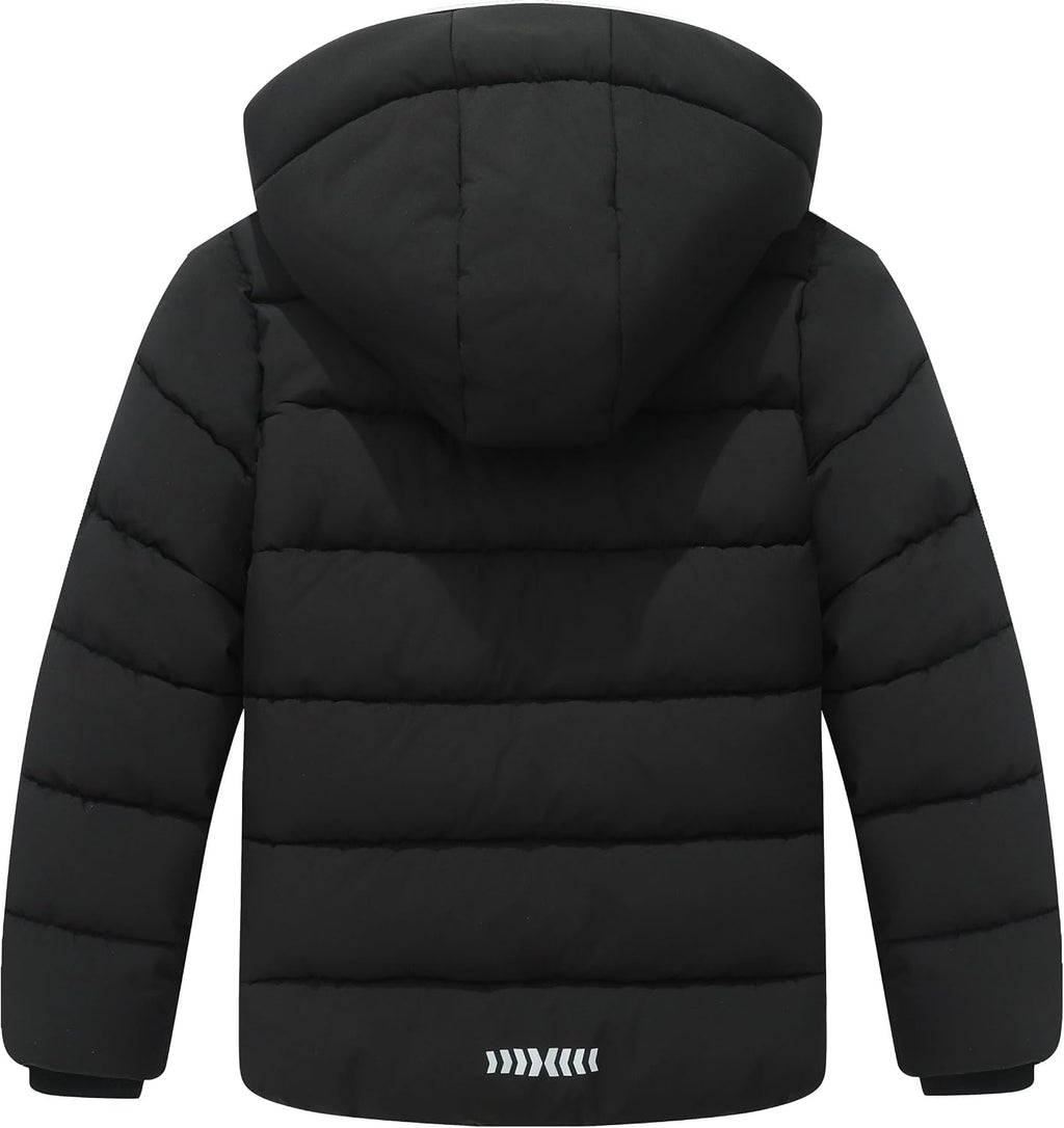 Boy's Waterproof Winter Coat Warm Down Jacket Hooded Puffer Parka | Insulated Fleece-Lined Outerwear for Kids