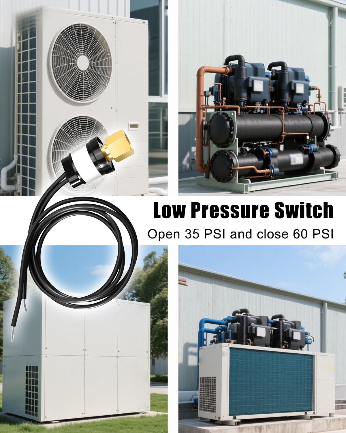 Low Pressure Switch Replace SLP3560 for Most HVAC Freezer Systems