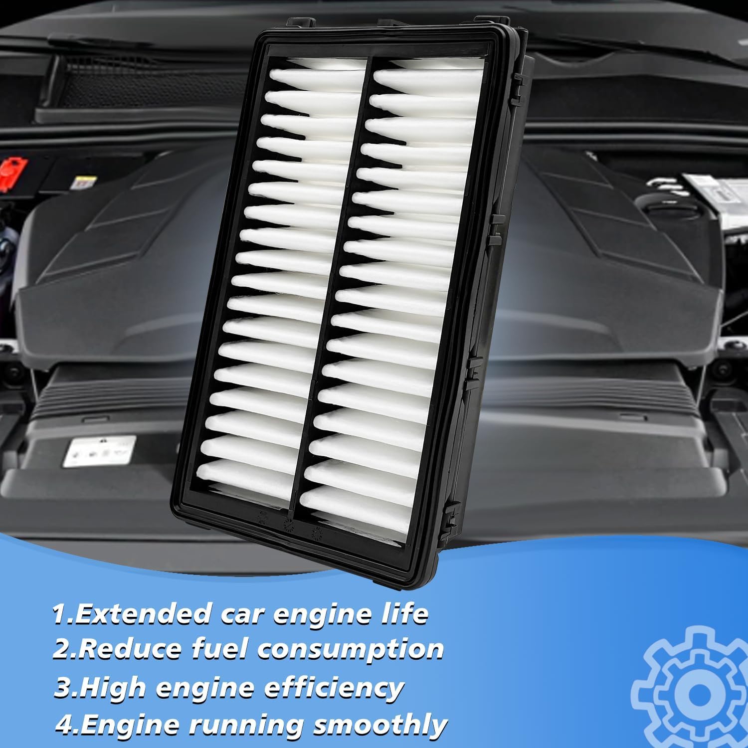 Not for hybrid, Cabin and Engine Air Filter Fits for 2022-2025 2026 Tucson, Santa Cruz, 2021-2026 Santa Fe, K5