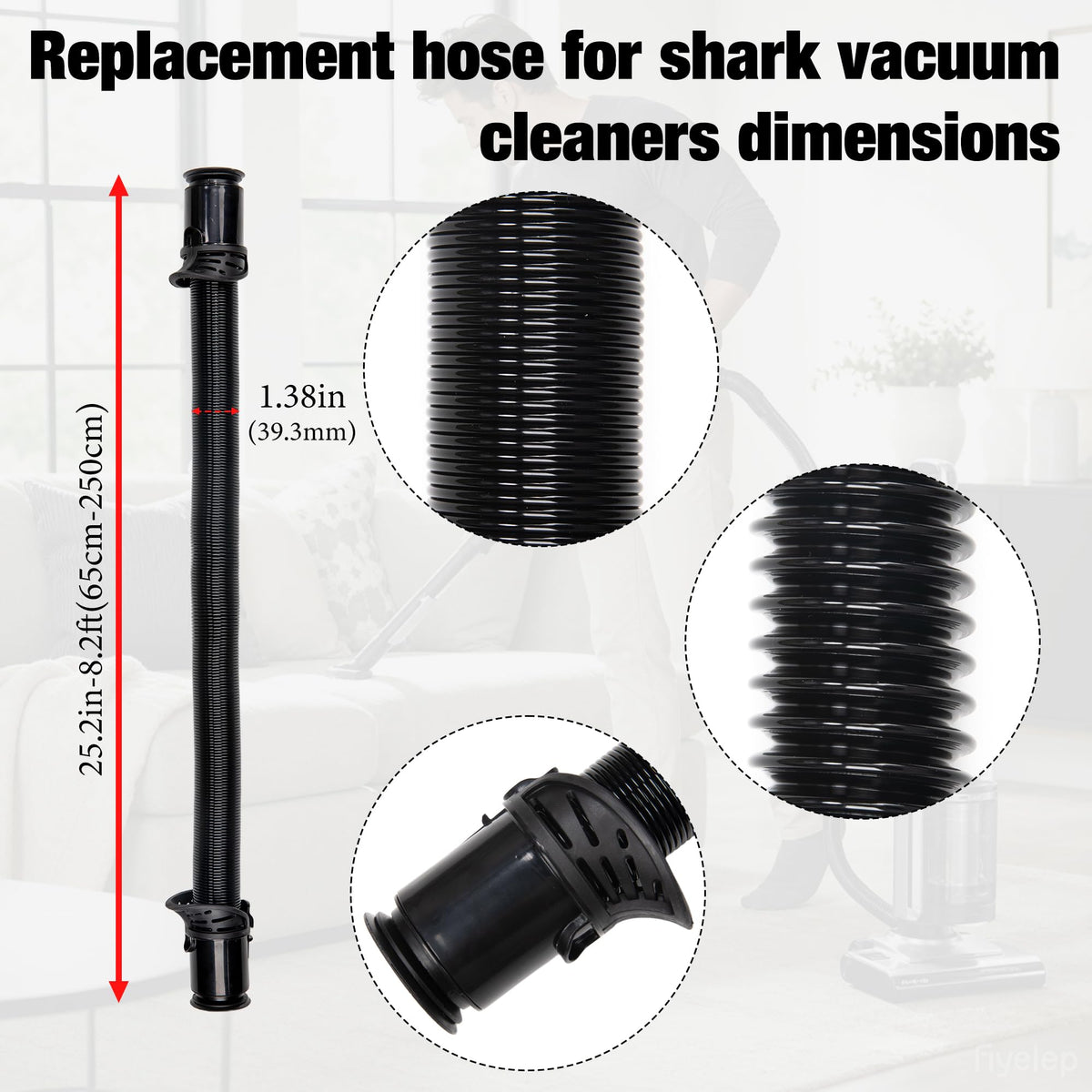 Vacuum Hose Replacement Compatible With Shark La502 La322 La300