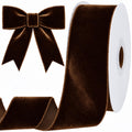 10 Yards Brown Velvet Ribbon for Christmas Tree, 2 Inch