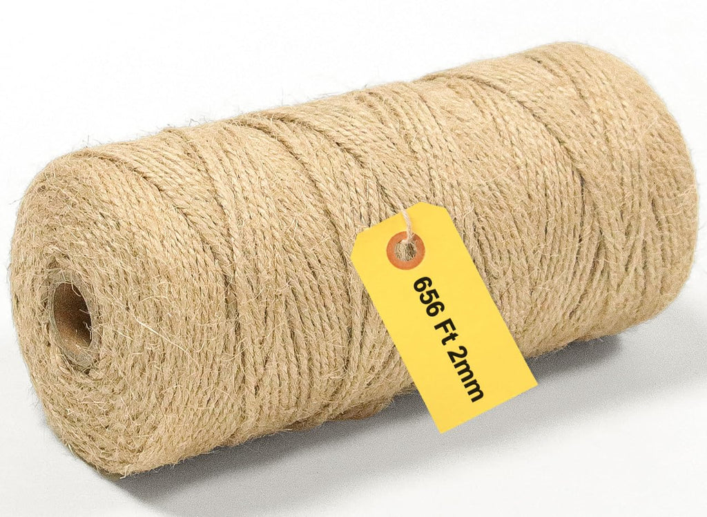 Jute Twine String - 656ft Eco-Friendly Natural Cord for Crafts