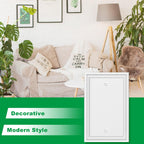 White Modern Decorative Blank Wall Plate Light Switch Cover