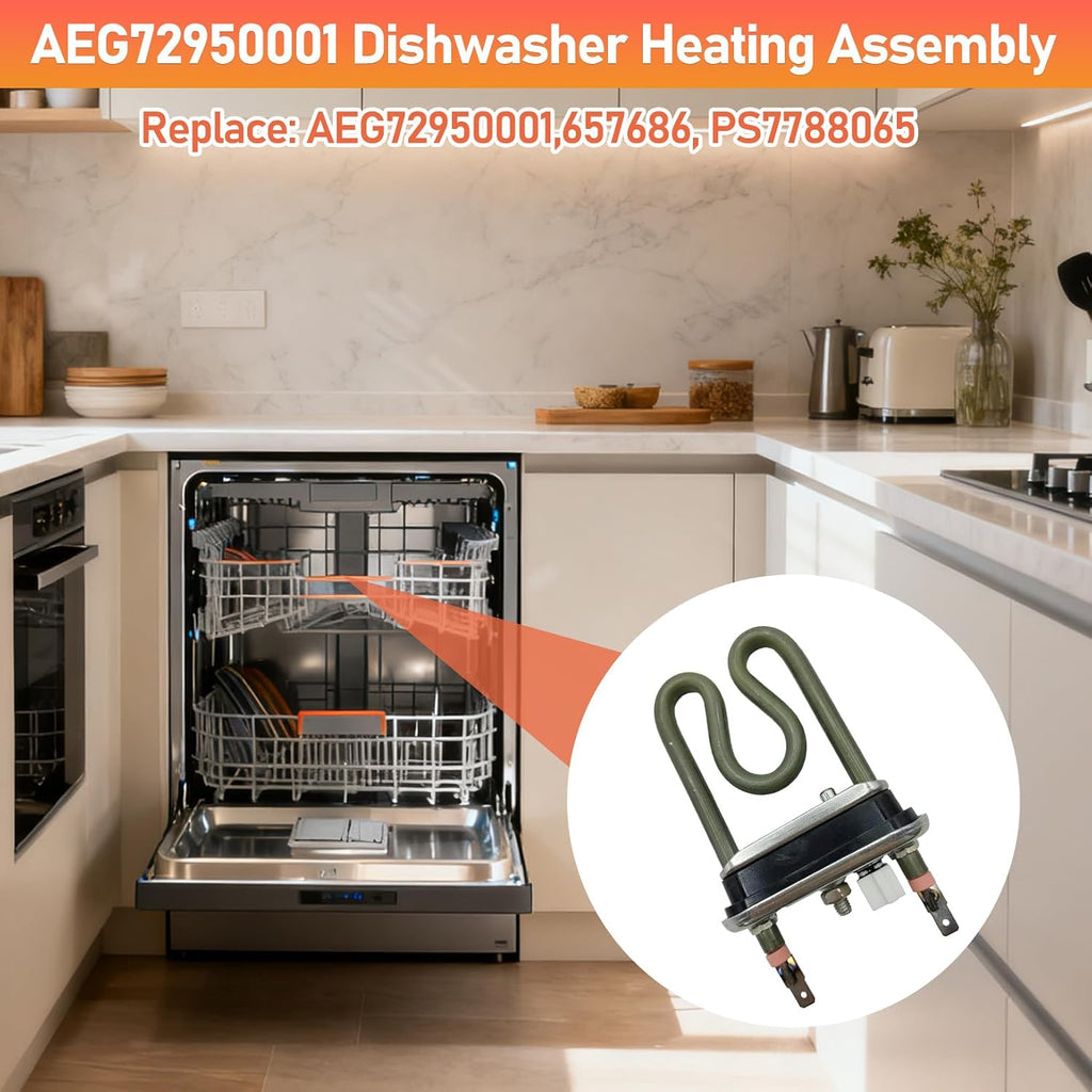 AEG72950001 Dishwasher Heater Assembly Fit for LG,Replace 2657686,PS7788065