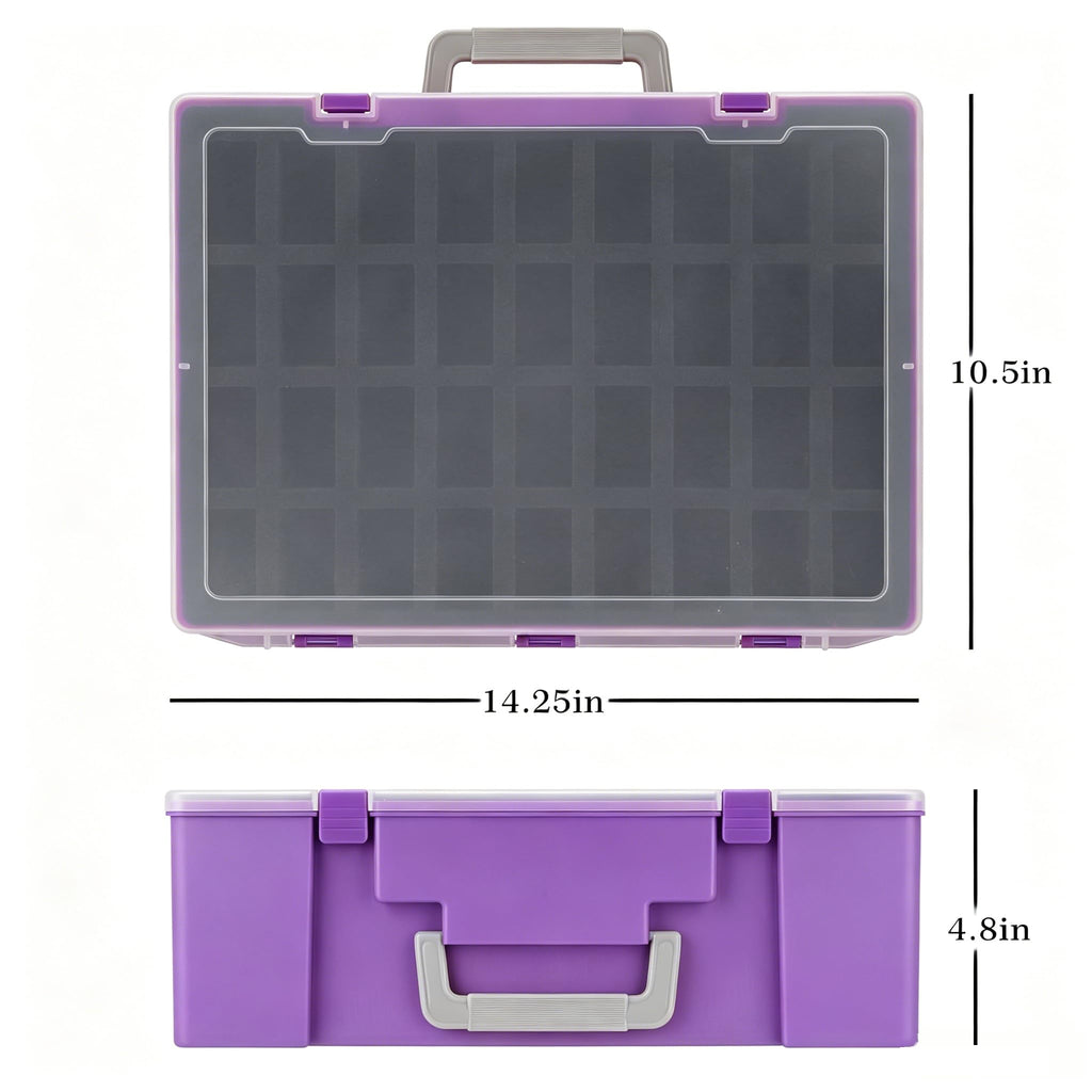 Miniature Storage Figure Case, Purple, 108 Slot