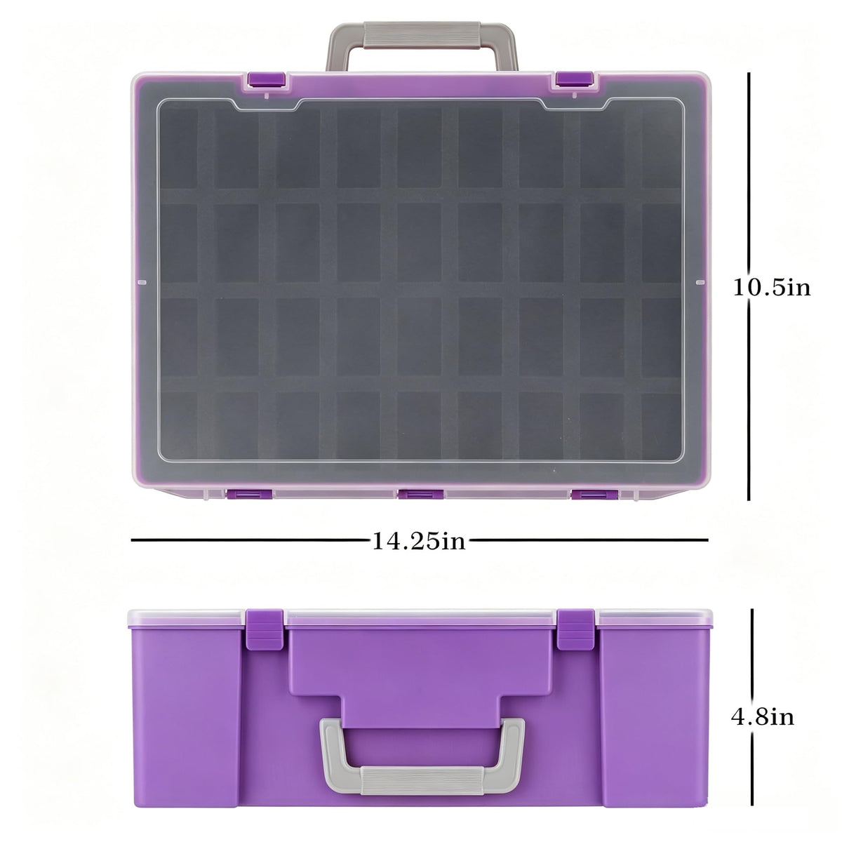 Miniature Storage Figure Case, Purple, 108 Slot