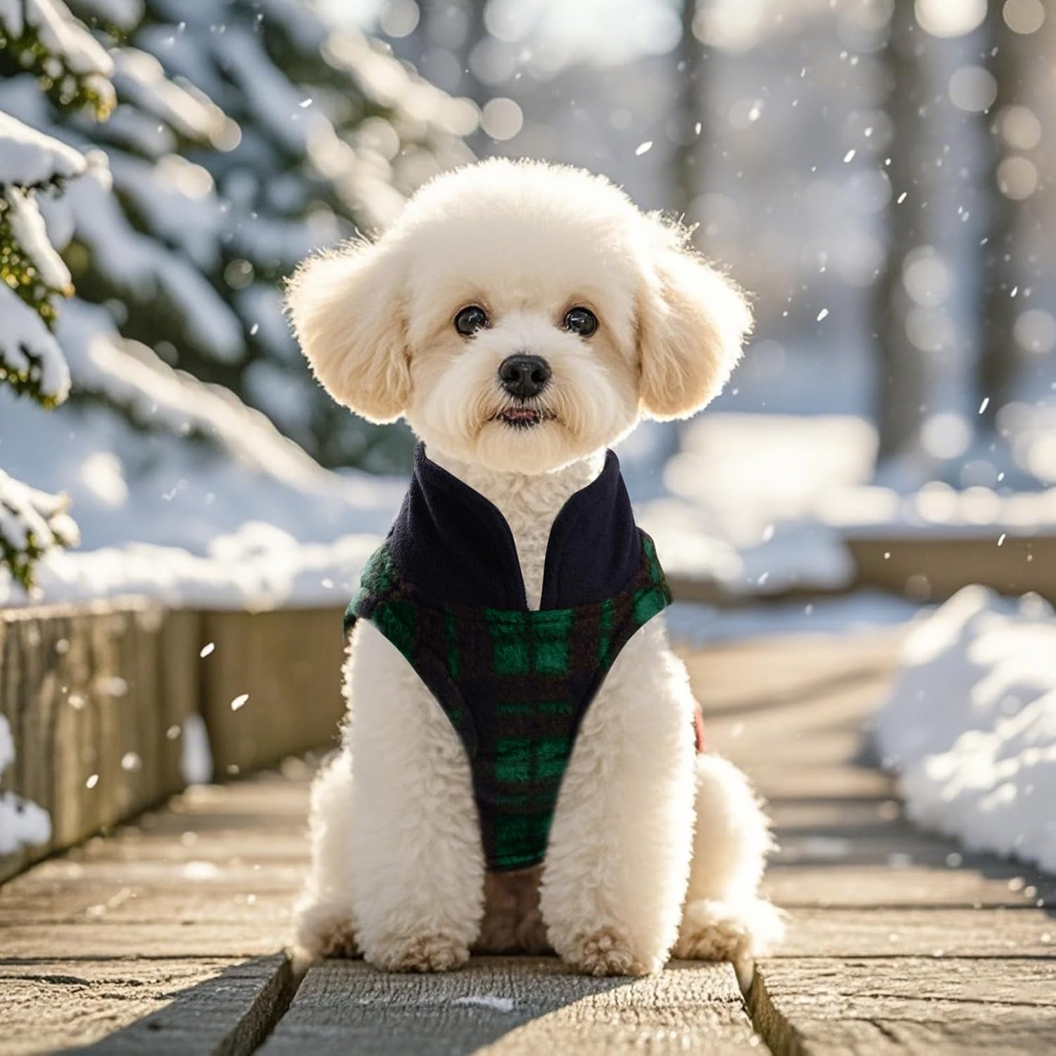 1 PC Plaid Dog Sweaters with Leash Ring Soft Fleece Vest Dogs Pullover Warm Jacket Pet Dogs Clothes Winter Dog