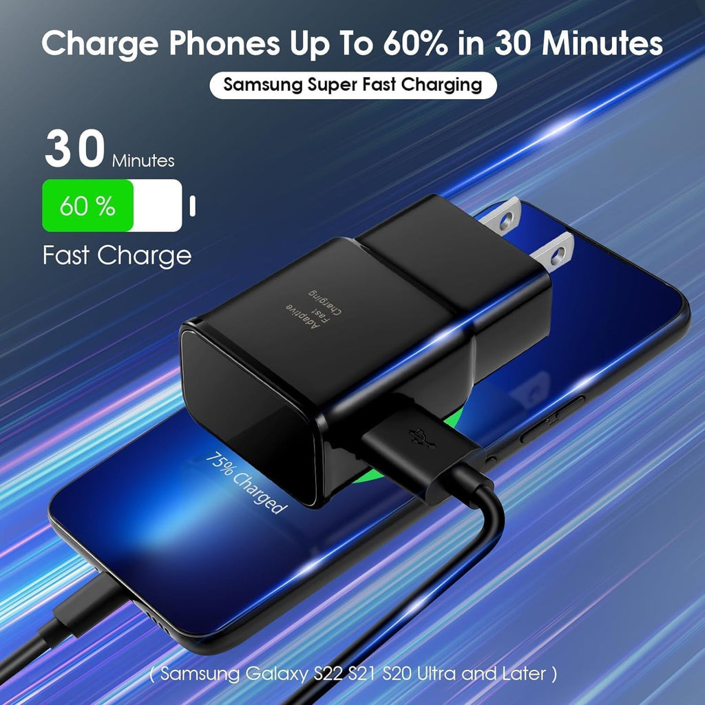 Samsung Adaptive Fast Charging USB Wall Charger Adapter for Samsung Galaxy S26/S26 Ultra/S26+/S25