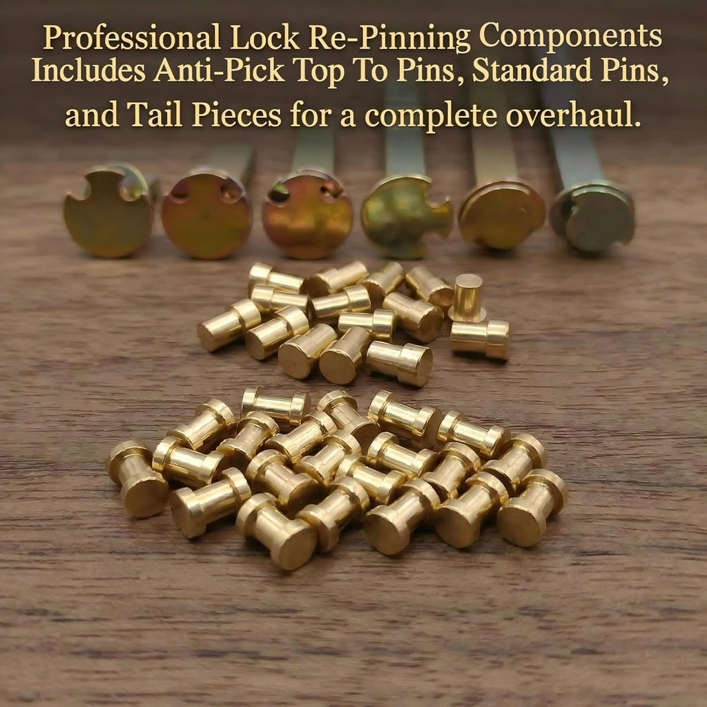SC1 & SC4 Rekey Kit, Lock Rekeying Kit, Cylinder Pinning Kit | Color-Coded Pins, Springs, Tailpieces, 5 Service
