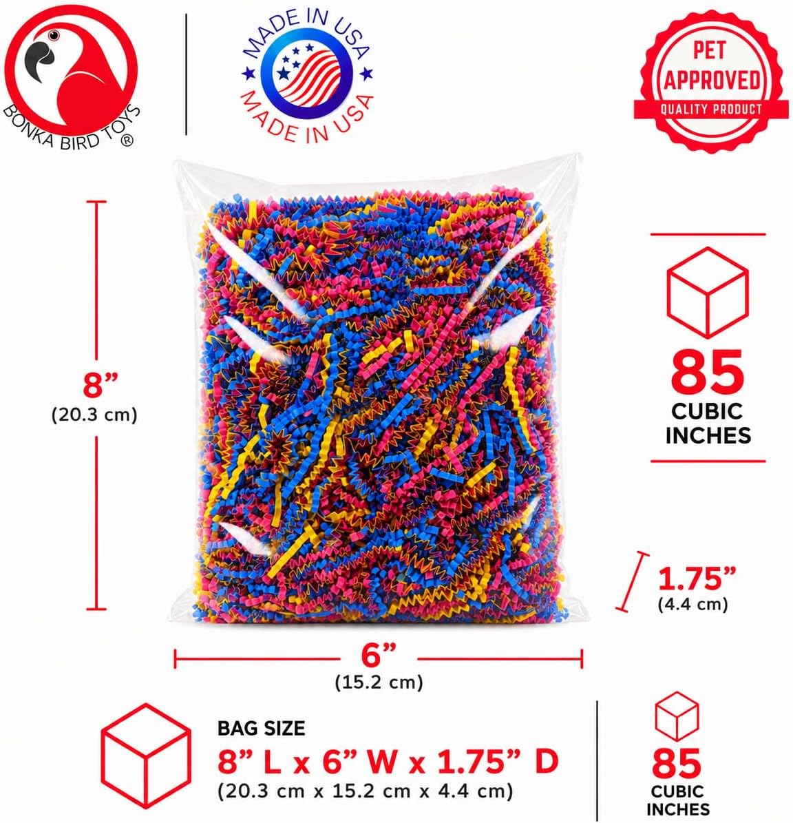 1654 Crinkle Shred Paper Multicolored