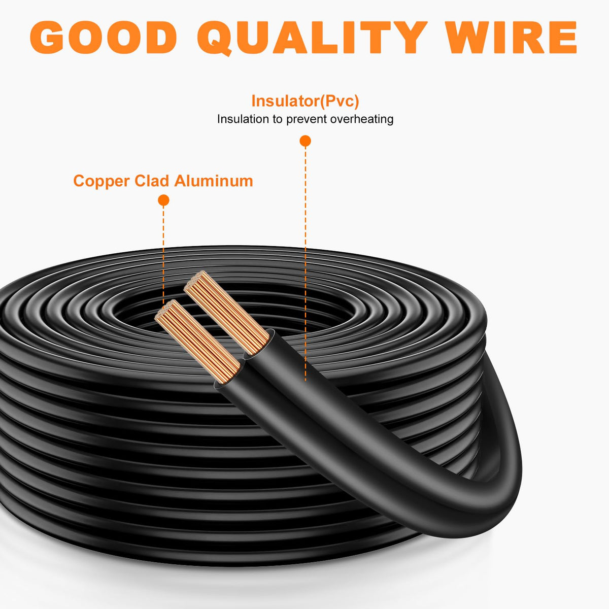 GOSDENG 18/2 Low Voltage Landscape Wire, 18 Gauge Direct Burial Cable 150ft