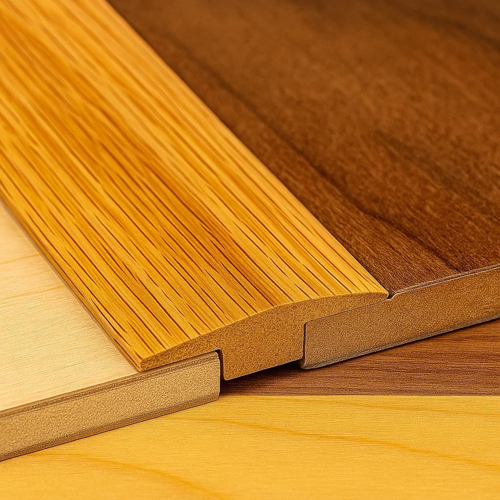 2" Wide Oak T-Molding – 5/8" High Prefinished Threshold Strip with Light Stain and Protective Top Coat | Solid Wood