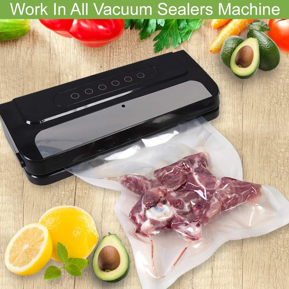 Vacuum Sealer Bags Rolls with 2 Pack 11"x50' for Food Storage