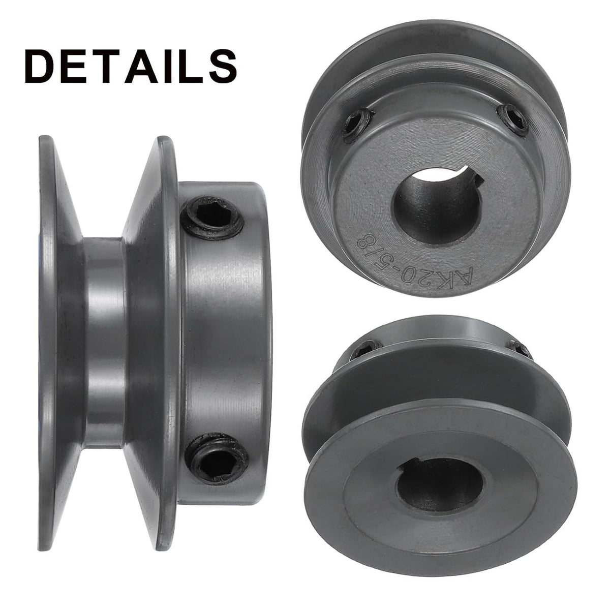 uxcell AK20-5/8 V-Belt Sheave 5/8" Bore, 2" OD, Single Groove Web Sheave