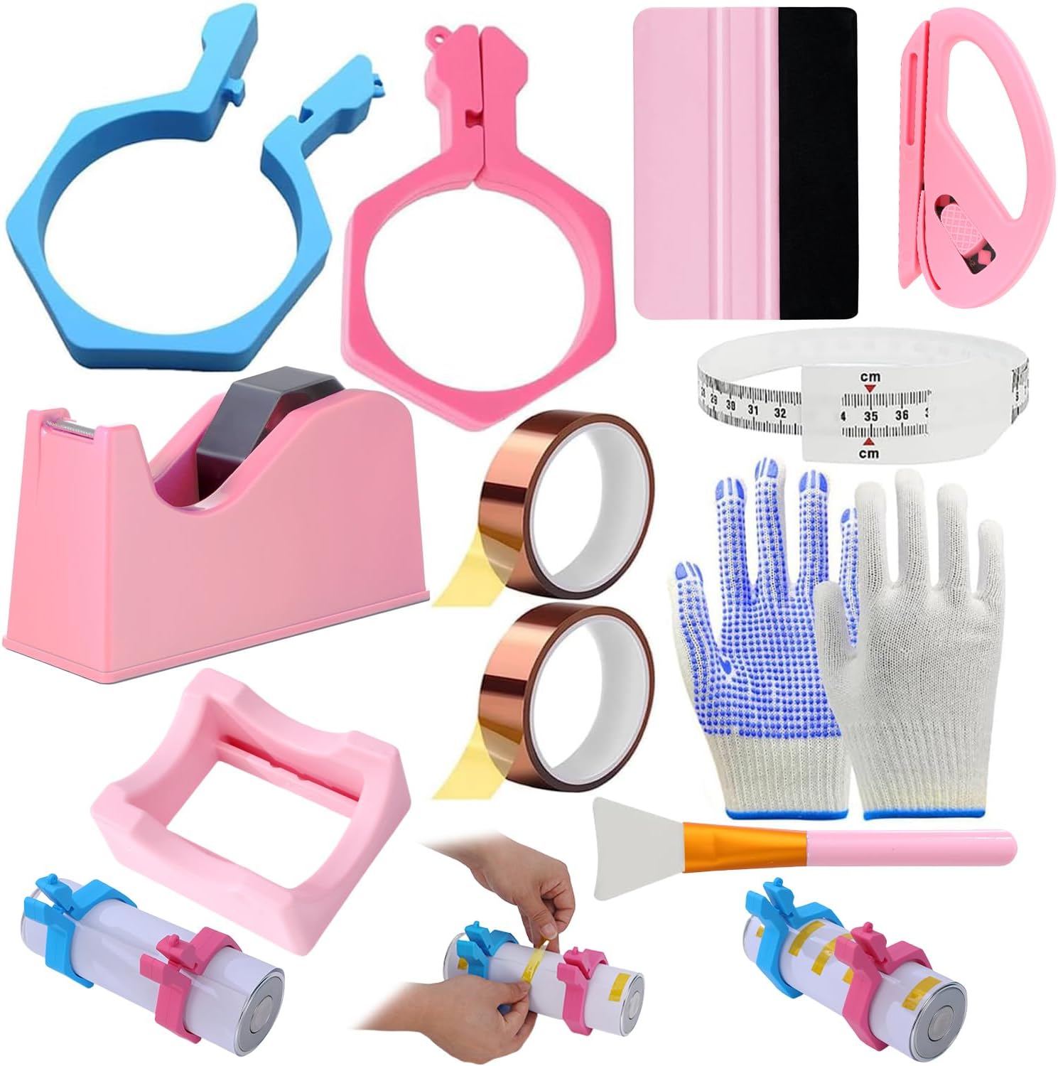 Sublimation Blanks Tumbler Clamp Tool, for 20 Oz Sublimation Blanks, Heat Resistant Gloves, Heat Tape Sublimation