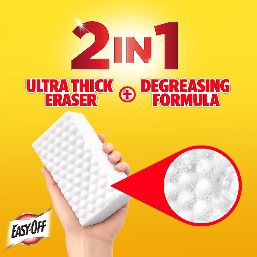 Easy Off Heavy Duty Degreaser Cleaner, 2-in-1 Cleaning Pads, 5ct